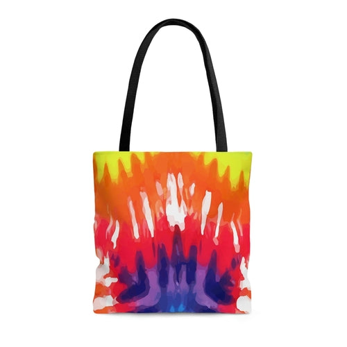 Large Tote Bag - Psychedelic Rainbow Tie Dye